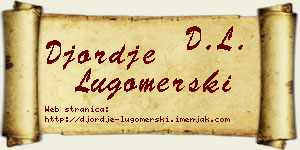Đorđe Lugomerski vizit kartica